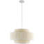 Lustre tambour en rotin 3 lumières l 20 po Frese-1186864490