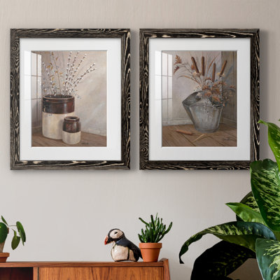 Ensemble de 2 cadres de peinture sur chat et printemps