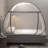 Pop Up Bed Mosquito Net Tent, 90*195cm Gray Full Net Bottom Bed Canopy, Portable Foldable Insect Screen, Indoor Outdoor Bed Tent for Bedroom Dorm Camping