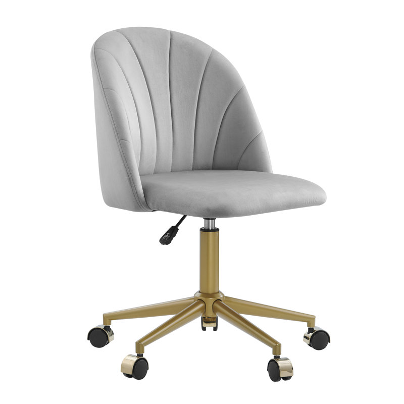 Ramonne Adjustable Height Upholstered Task Chair, Gray