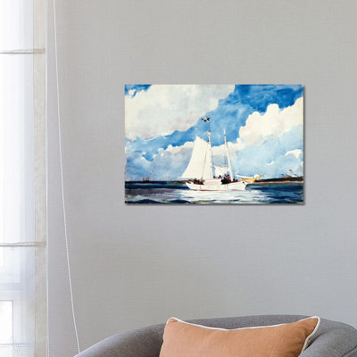 Fishing Schooner, Nassau, C.1898-99 by Winslow Homer - Wrapped Canvas Painting