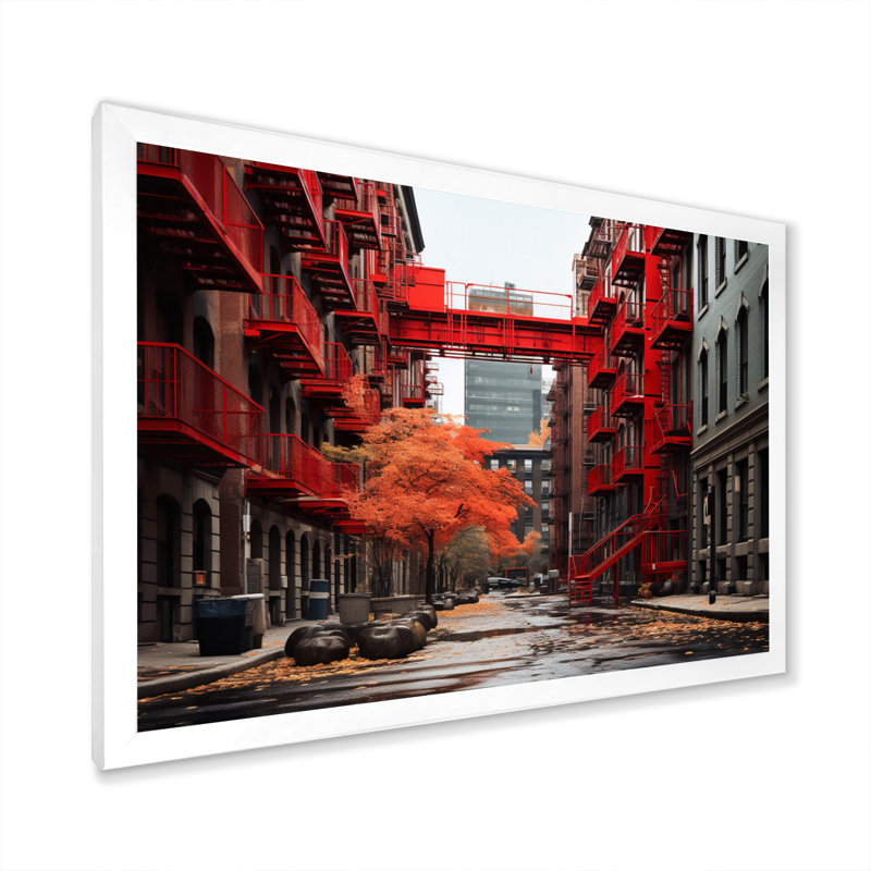 Canada Montreal Melody I - impression, H 12 po x l 20 po x P 1 po, Cadre photo blanc