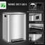 HOMCOM Dual Kitchen Bin 2 Stainless Steel Double Pedal Bin-1741087992-1741087999