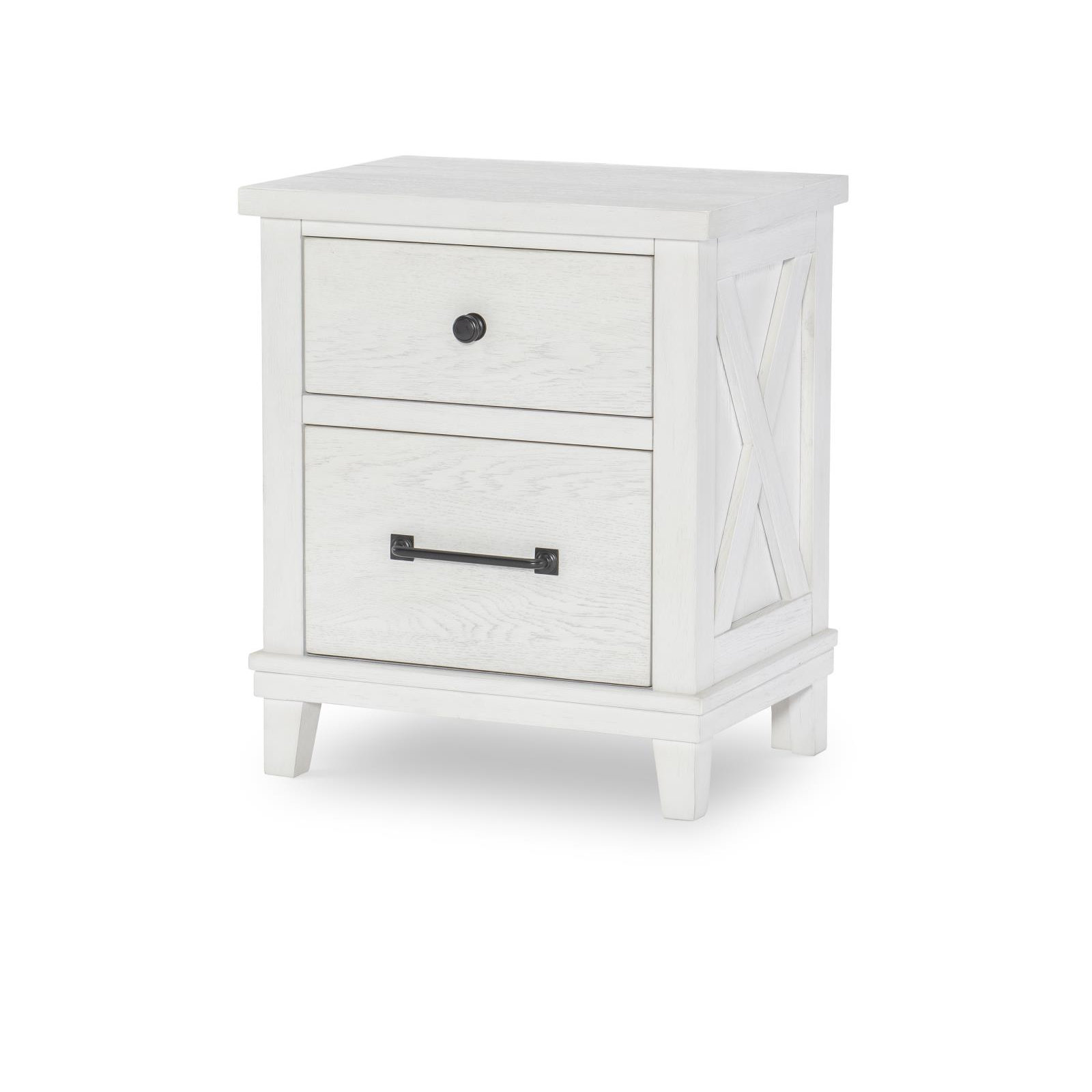 Flatiron 2 Drawer Nighstand, White