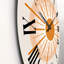 Minimal Orange Radiant Sun II - horloge murale moderne-60329097