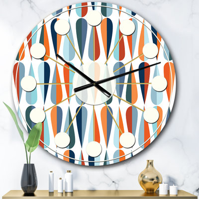 Horloge murale rétro rétro G - V Mid-Century
