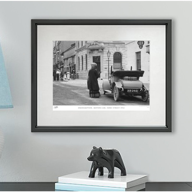 Okehampton, Motor Car, Fore Street 1912 by Francis Frith - Single Picture Frame Print, 60cm H x 80cm W x 2.3cm D