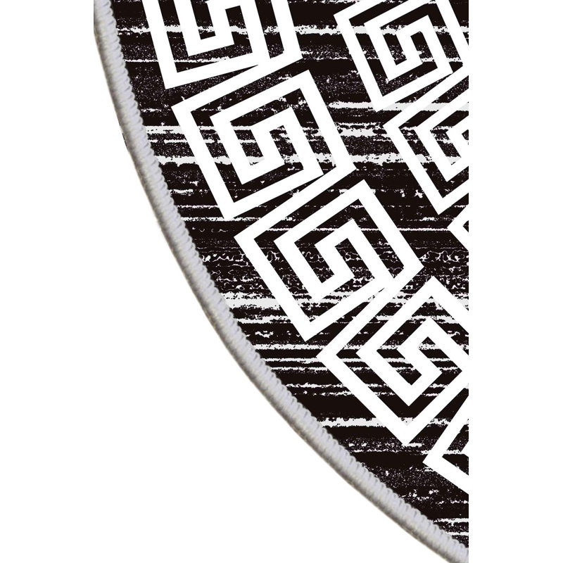 Stylish Hall Carpet Runner, 2.6 x 6.6 Feet | 100% Polyester, 650 g/m², 0.3 in Pile Height | Antibacterial & Non-Slip PVC Dot Underside | Machine Washable, Durable 3D Digital Print | Perfect for Home Décor