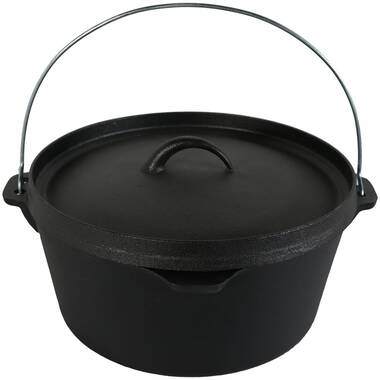 c&g outdoors Pre-Seasoned Heavy Duty Cast Iron Dutch Oven Camping