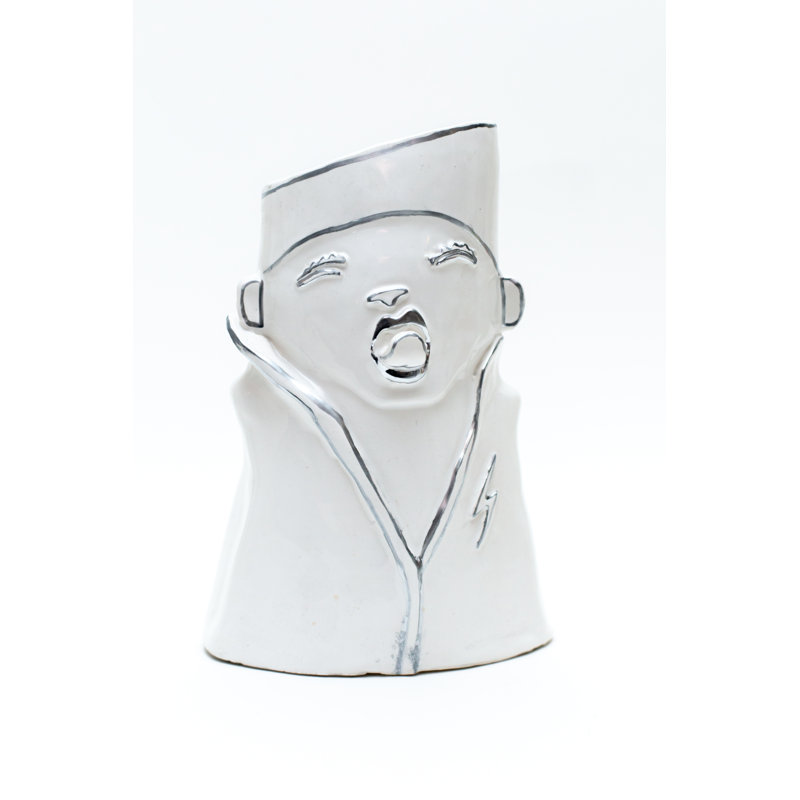 Vase de table en céramique Grace Hazy