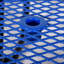 Table de pique-nique bleue en acier de 46 po avec support pour parasol, idéale pour manger à l'extérieur, camping, pique-nique, pêche, table robuste, bleu, fixation, cour arrière