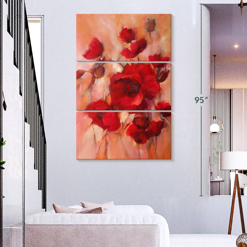 Coquelicots Harnek, H 74 po x l 48 po