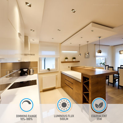 3 Inch Gimbal LED Recessed Light with J-Box, Square Downlight Dimmable, 7W (50W Eqv.), 3000K Warm White, Satin Nickel
