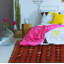 Tapis décoratif en laine rouge foncé 3 pi 9 po x 5 pi 7 po one-of-a-kind noué à la main new age izmir