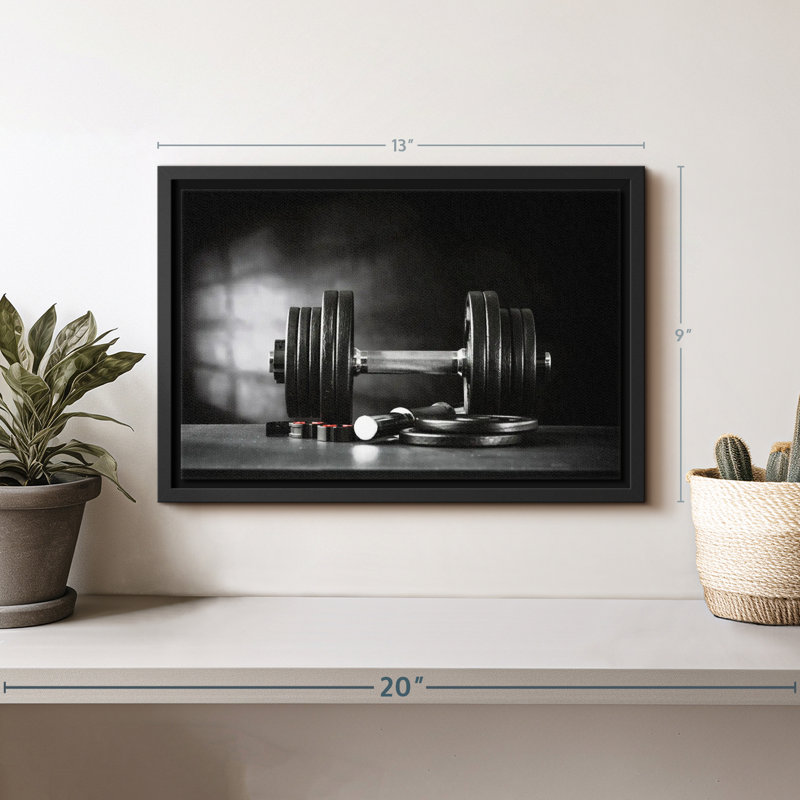 «Let's Lift Dumbbells Wall Art», H 9 po x l 13 po