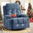 Swivel Rocker Recliner Chair With Vibration Massage And Heat For Living Room-1196470343