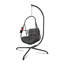 Chaise suspendue pivotante en osier avec support pour l'intérieur et l'extérieur en rotin avec support de type C, avec coussin et oreiller