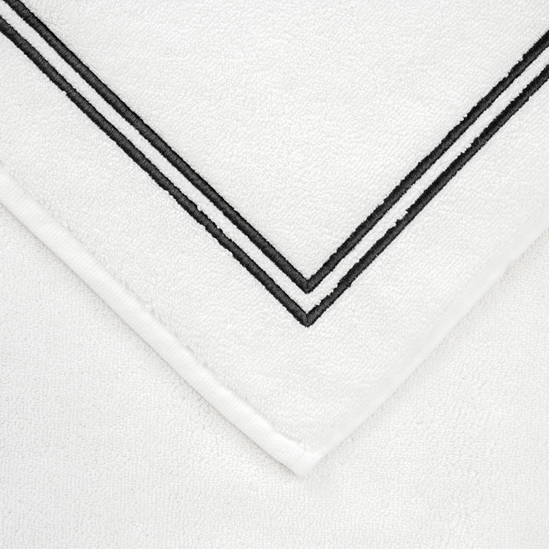 Classic Bath Mat, White/Gray