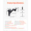 Support de main courante pour escaliers noir mat