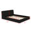 Lit plateforme en tissu d'ameublement-1003659356