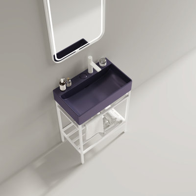 24" Bathroom Vanity with Ceramic Basin