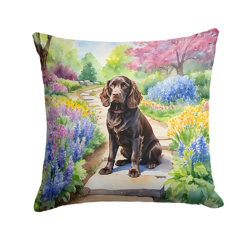 Spring Path Other/No Pattern Outdoor Throw Pillow, 14"H x 14"W