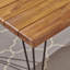 Table de salle à manger industrielle en bois et métal