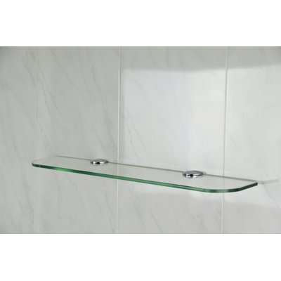 Fanni Glass Floating Shelf with Adjustable Shelves