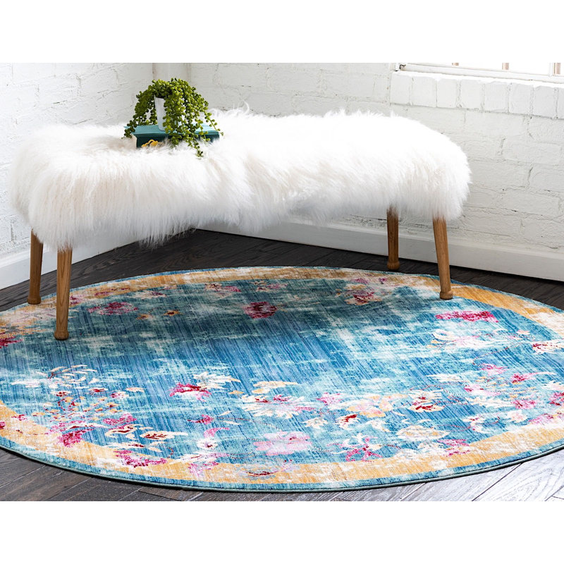 Tapis bleu Donminique, Rond 6 pi