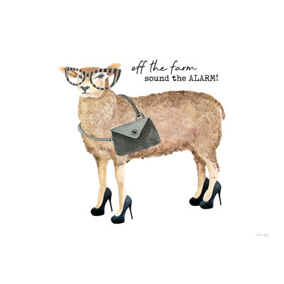 «Off The Farm Sheep On Canvas» par Cindy Jacobs, reproduction