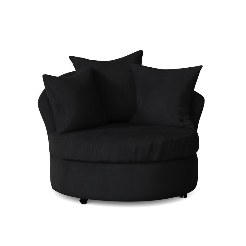Fauteuil demi-tonneau Alsup, Abbington noir