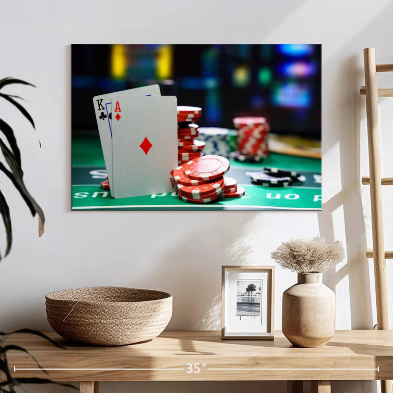 Senne Casino Game Table, 8" H x 12" W