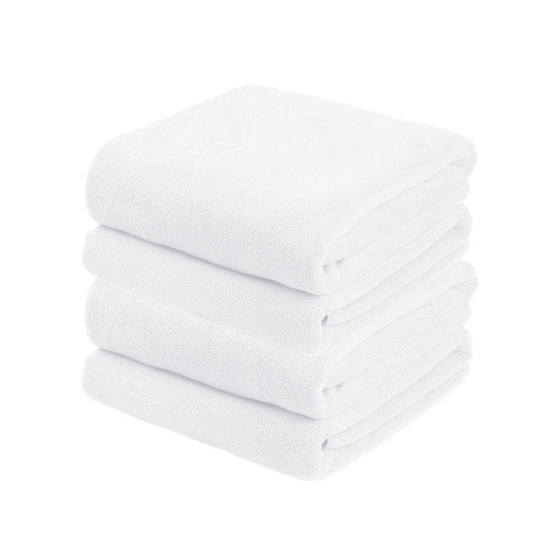 Microfiber Bath Towel Set for Bathroom,4 Pieces 30" x 60", White