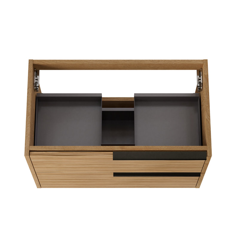 Meuble-lavabo mural simple 32 po Nora, Noir, 32" W