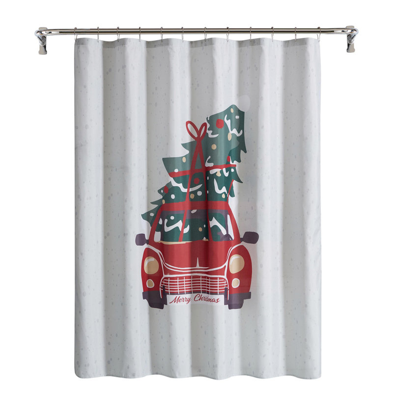 Rideau de douche en microfibre 72 pi x 72 po The Holiday Aisle® Home Truck