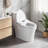 Smart Bidet Toilet Seat with Side Knob, Heated Seat, Adjustable Water Temperature and Pressure, Self Cleaning Nozzle and Night Light
