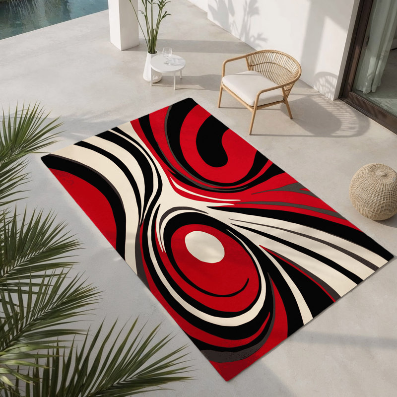 Scarlet Dusk Indoor And Outdoor Area Rug, Rectangle 3' x 5'