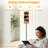  68.5" Standing Floor Lamp Colorful abstract wave beige Dimmable Metal Pole Lamp with Linen Lampshade LED Bulb Included