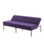 Canapé-lit futon mauve à 3 places, canapé-lit pliant simple avec structure en métal et revêtement en polyester