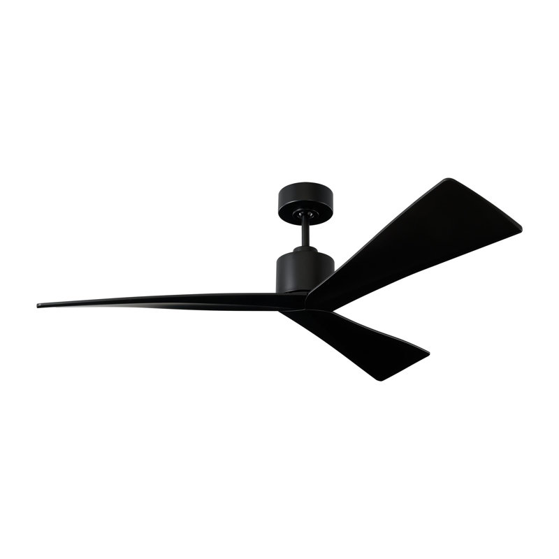 Ventilateur de plafond 3 pales avec télécommande Mirage, Noir mat, 52"