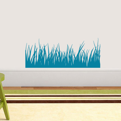 Adhésif décoratif herbe, Bleu sarcelle