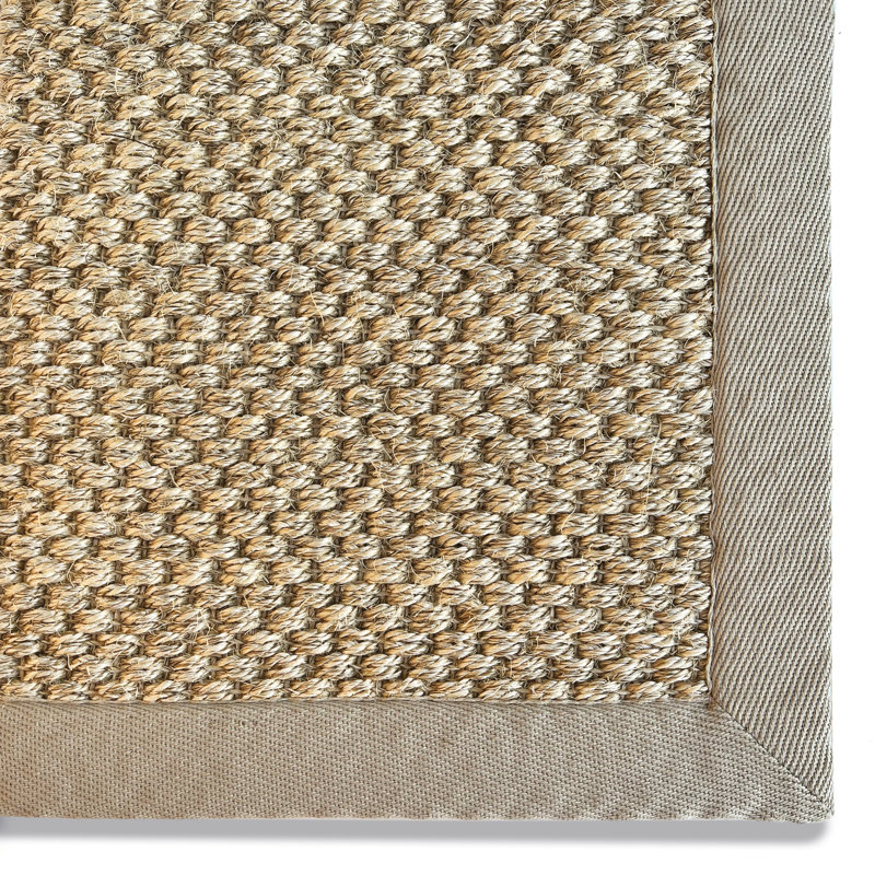 Haugen Solid Colour Jute / Sisal Hand Braided Area Rug, Runner 67 x 200cm