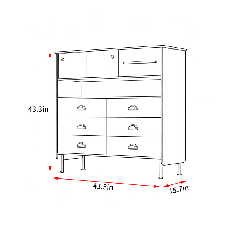 French Simple Style Accent Cabinet