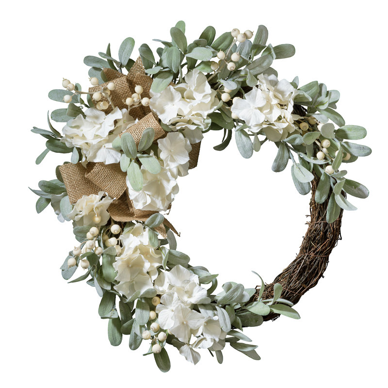 22 Inch Grapevine Hydrangea Wreath