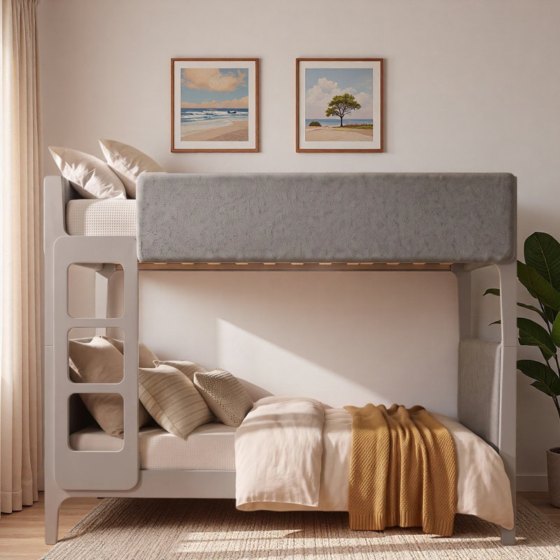 Twin Over Twin Bunk Bed, Gris