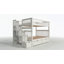 Lit superposé double au-dessus de double avec tablettes et 6 tiroirs de rangement-579989297