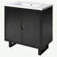 Ensemble de meuble-lavabo 30 po avec lavabo, armoire combinée, armoire de rangement pour salle de bain, structure en bois massif-416536951