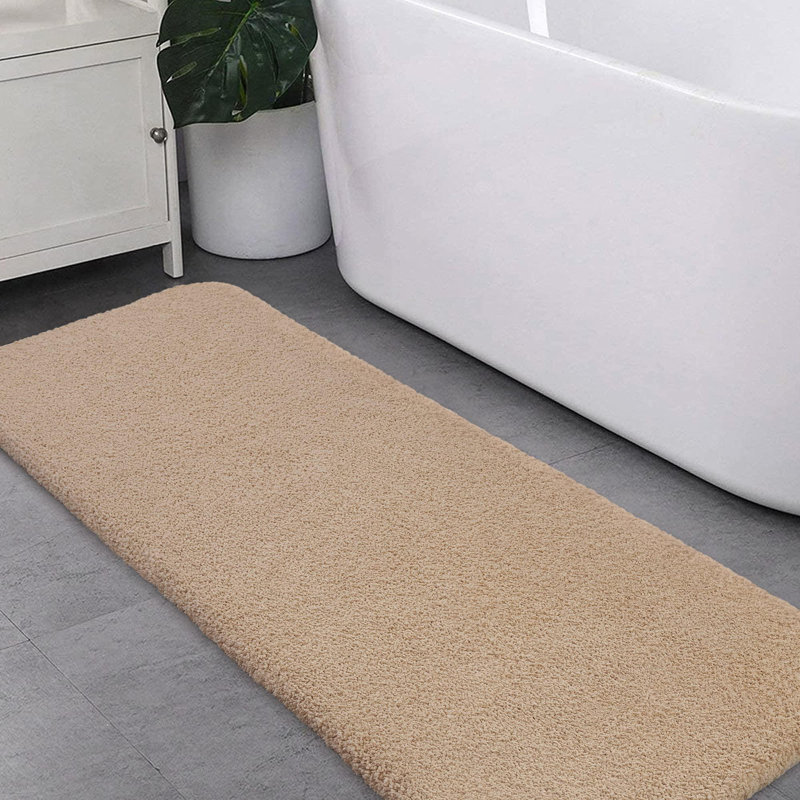 Non-Slip Extra Large Rectangle Bath Rug, Beige