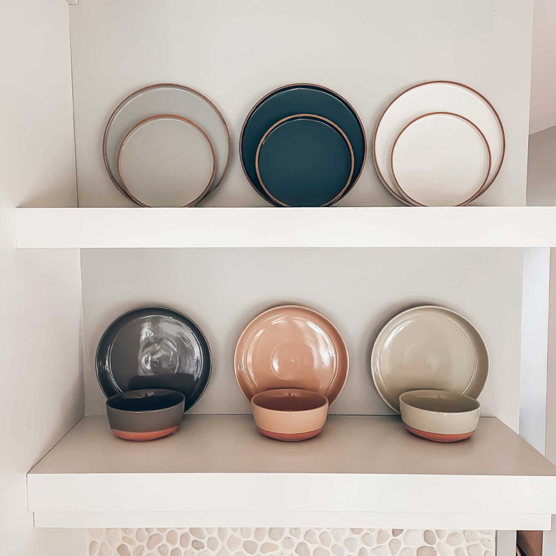 Set of 4 Multicolor Ceramic Microwave Safe Bowls