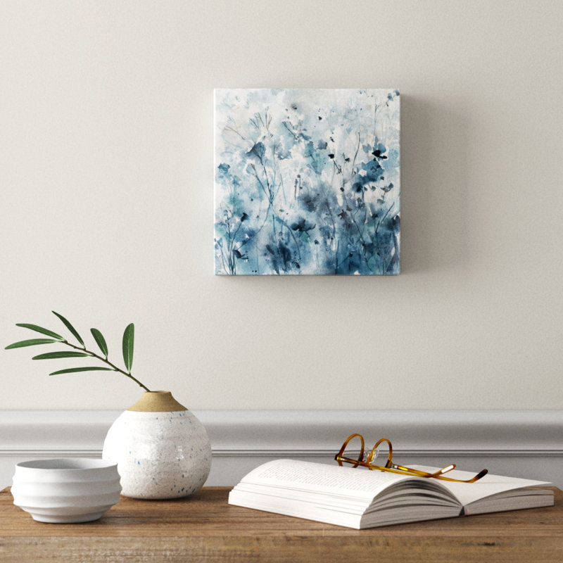 « Misty Wildflower Morning », reproduction d'art sur toile, H 10 po x l 10 po x P 1,5 po, Toile tendue